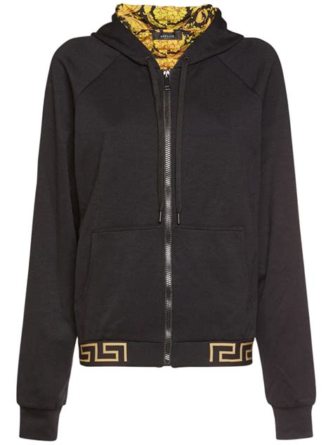 versace collection pullover damen|versace zip up hoodie.